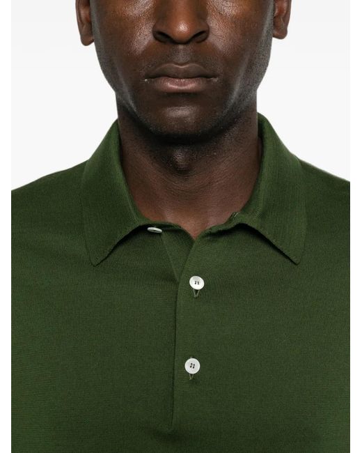 Zegna Green Short-Sleeve Polo Shirt for men