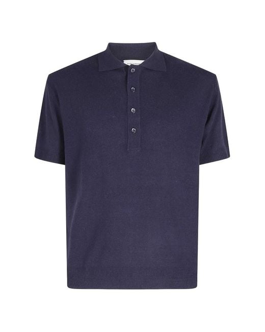 Paolo Pecora Blue Short-Sleeved Polo Shirt for men