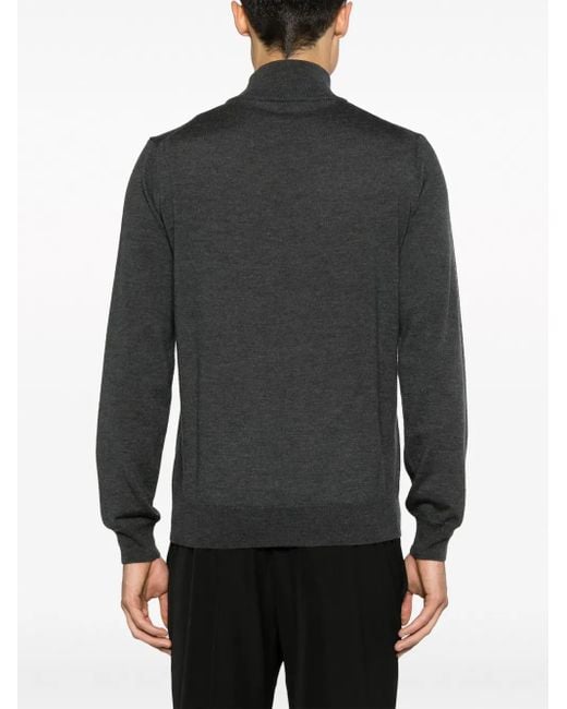 Pull En Laine Vierge À Col Roulé Corneliani pour homme en coloris Black