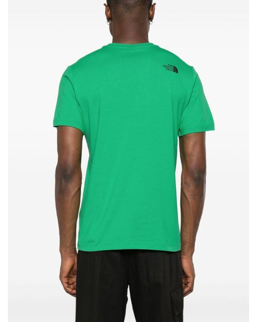 The North Face Green Logo-print Cotton T-shirt for men