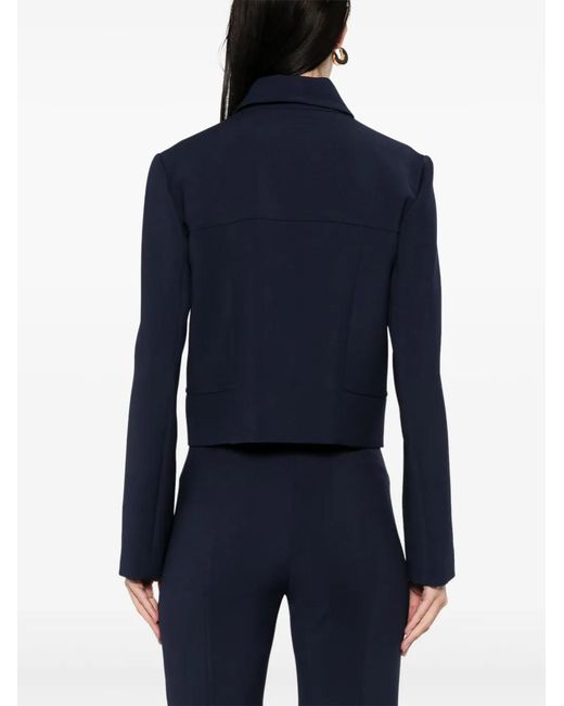 Patrizia Pepe Blue Cropped Jacket