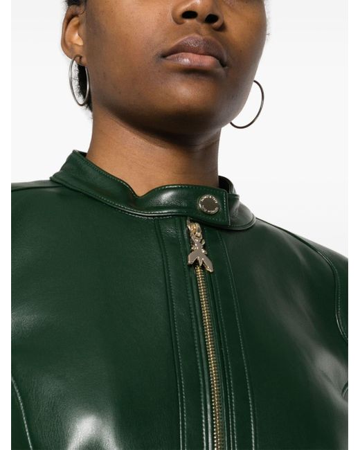 Patrizia Pepe Green Faux-leather Jacket