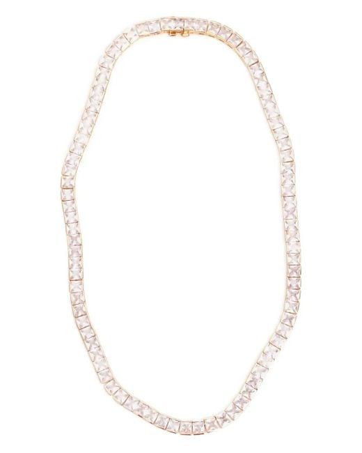 Izabel Display White Tennis Square Necklace