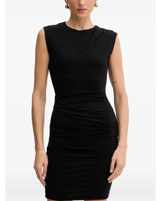 Guess Black Jolie Ruched Sleeveless Mini Dress
