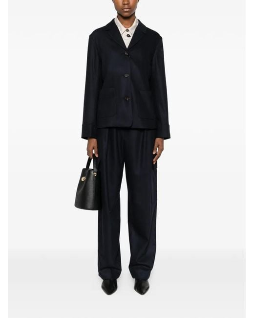 Max Mara Blue Dora Single-Breasted Jacket