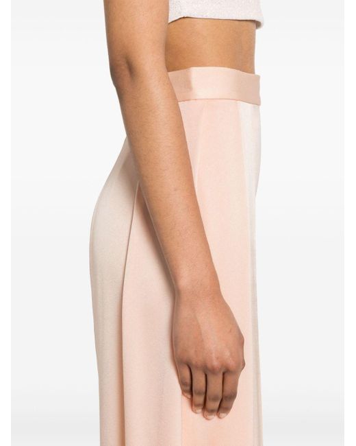 Alex Perry Pink Column Draped-detail Maxi Skirt
