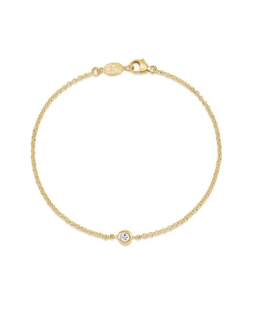 Dower & Hall White Dewdrop Sapphire Chain Bracelet