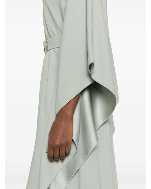 Taller Marmo Green Belted Tie-Detail Maxi Dress