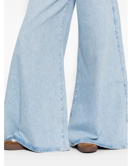 7 For All Mankind Blue Willow Split-Detail Jeans