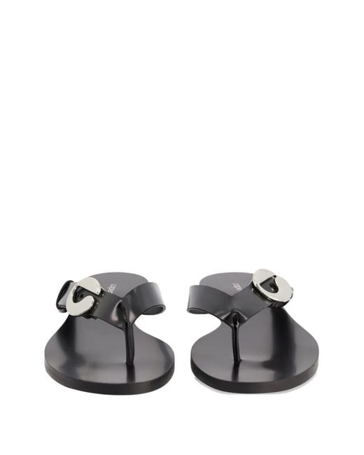 Coperni Black Logo Strap Sandals
