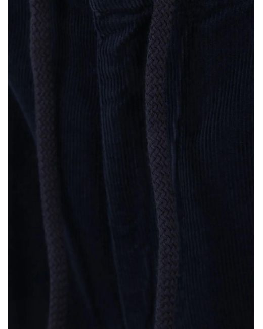 Brunello Cucinelli Blue Tapered-Leg Corduroy Track Pants for men