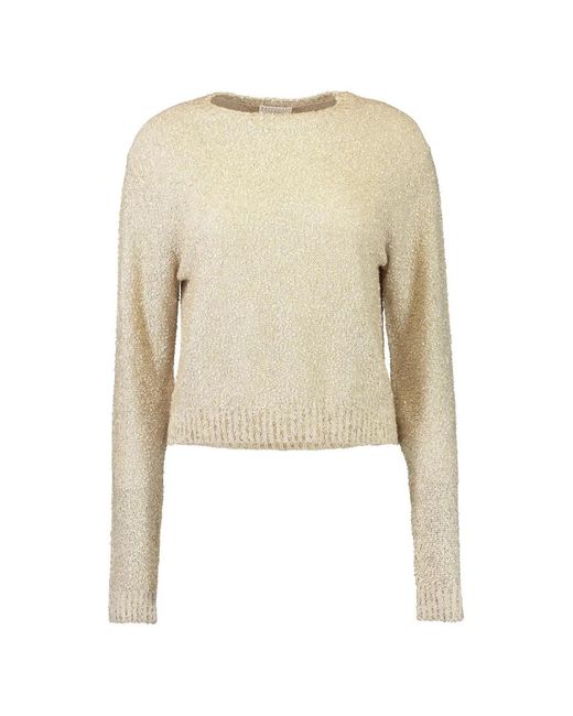Brunello Cucinelli レディース ナチュラル クルーネック セーター 