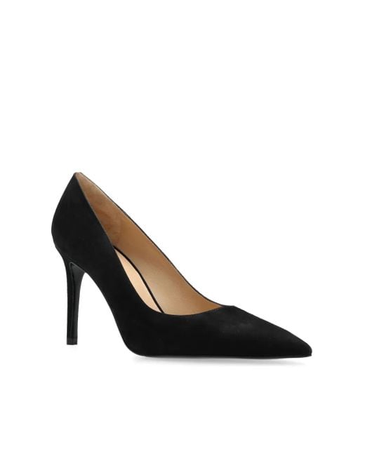 Stuart Weitzman Black 85Mm Suede Pumps
