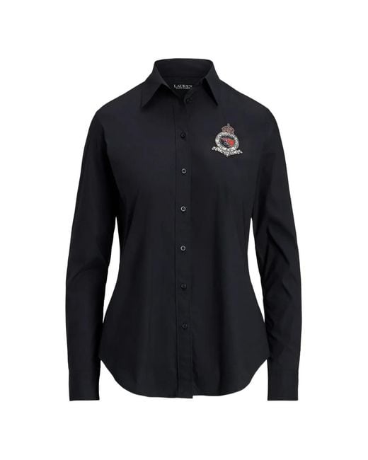 Ralph Lauren Blue Button Embellished Shirt
