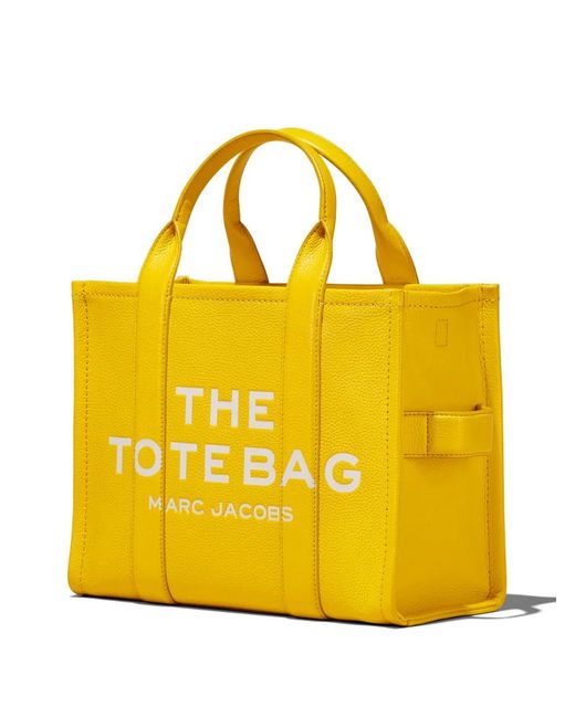 Marc Jacobs Yellow The Leather Medium Tote Bag