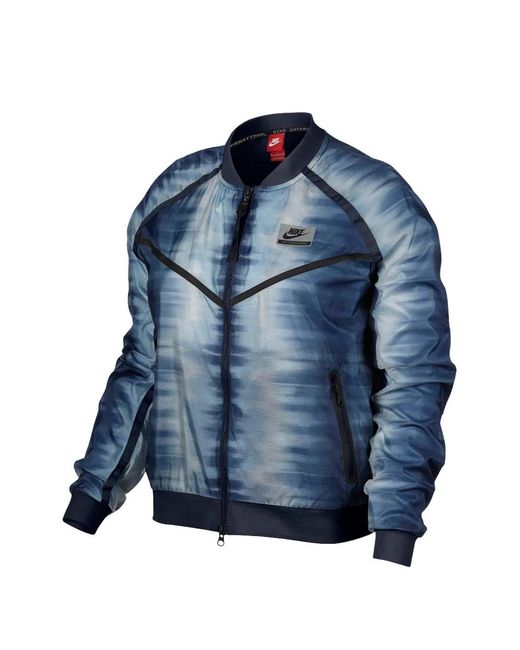 Nike Blue Zip-Up Bomber Jacket