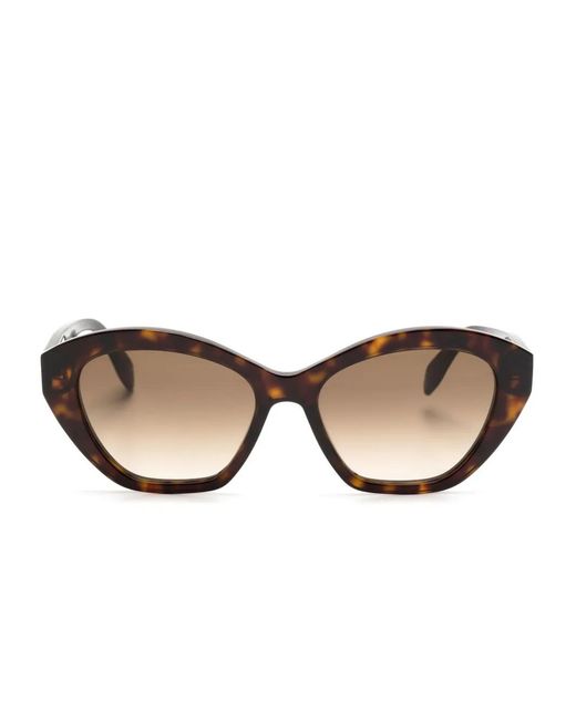 McQueen Natural Tortoiseshell Cat-Eye Sunglasses for men