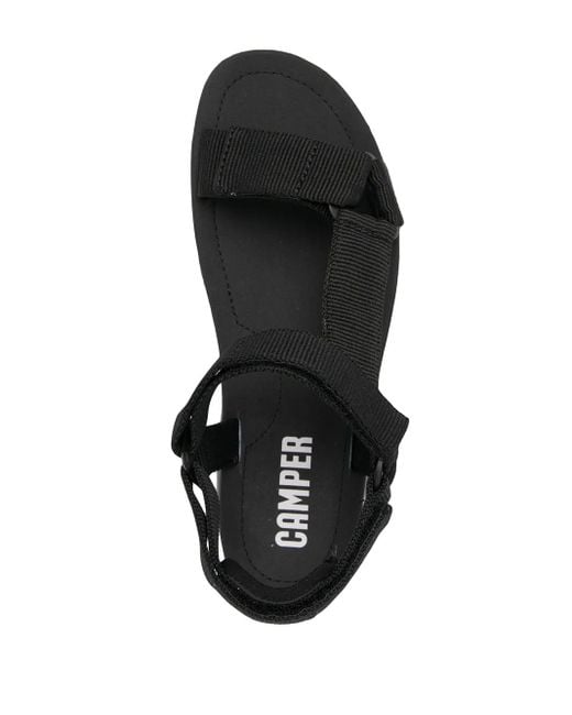 Camper Black Oruga Up Platform Sandals