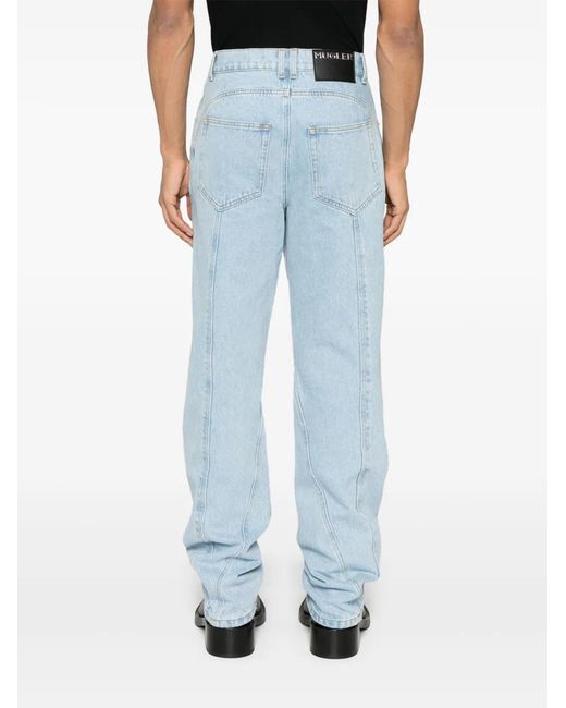Vaqueros Rectos Mugler de hombre de color Blue