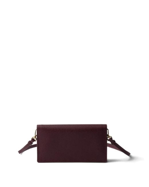 Prada Purple Leather Flap Wallet