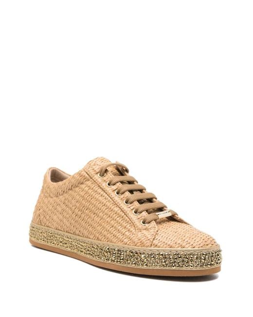 Le Silla Natural Raffia Sneakers
