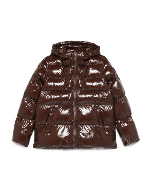 Pinko フーデッド キルティングジャケット Brown