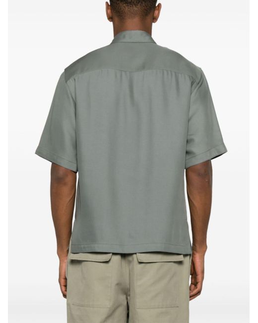 Sandro Gray Lyocell-blend Charmeuse Shirt for men