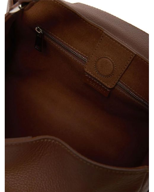 Orciani Brown Midi Sveva Sense Cargo Logo-Detail Tote Bag