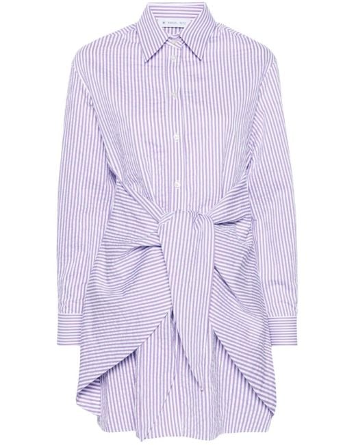 Robe-chemise courte à rayures Manuel Ritz en coloris Purple