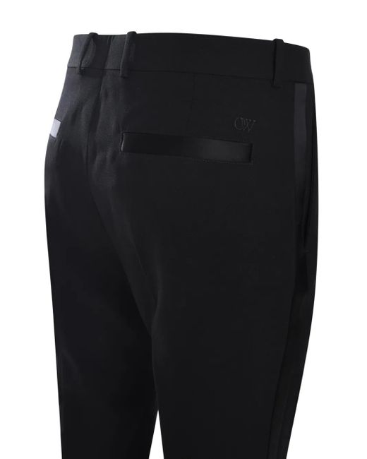 Off-White c/o Virgil Abloh Blue Flared Tailored Trousers for men