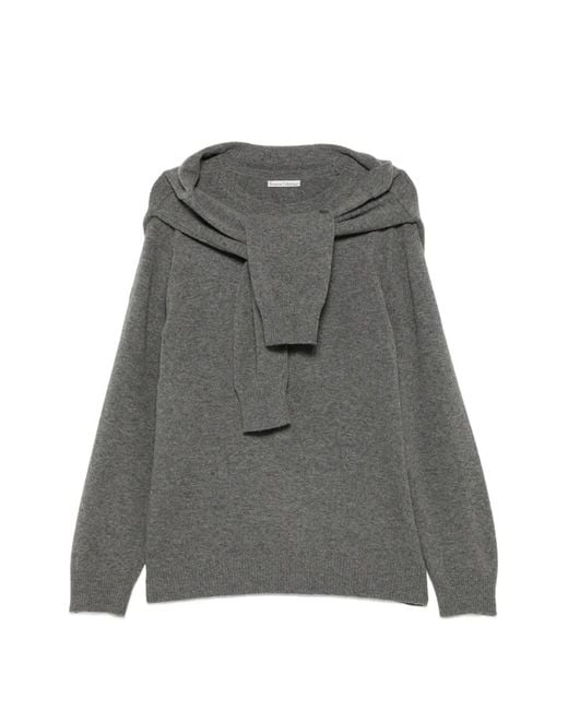 Source Unknown Gray Shawl-Detail Sweater