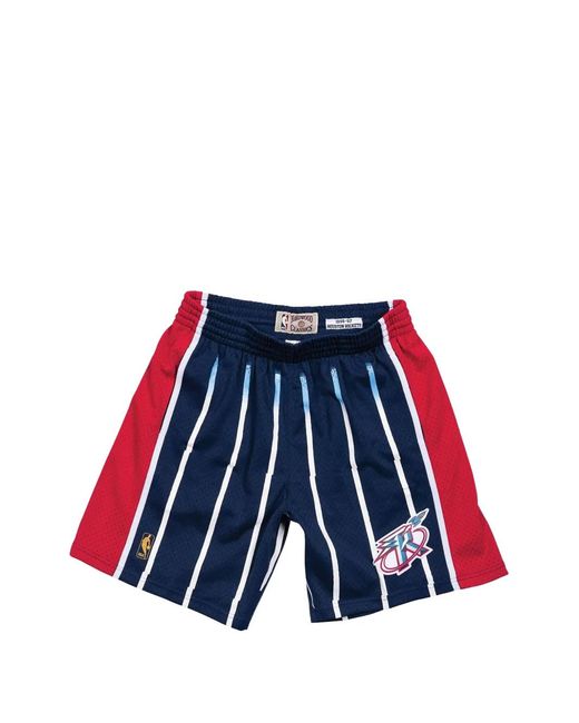 Mitchell & Ness White Houston Rockets 1996-97 Road Swingman Shorts for men