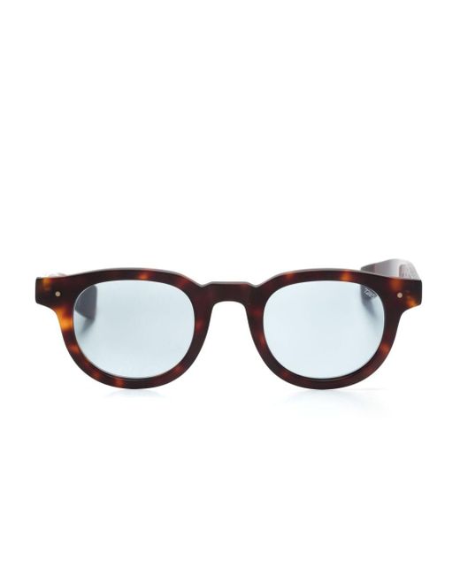 Eyevan 7285 Brown Round-frame Sunglasses