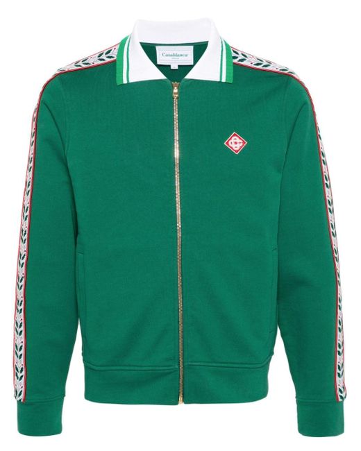 Casablancabrand Green Laurel Logo-embroidered Jacket for men