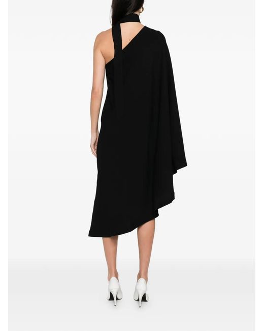 BITE STUDIOS Black Robe Mi-Longue À Détail De Laçage