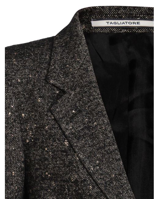 Tagliatore Black Single-Breasted Blazer