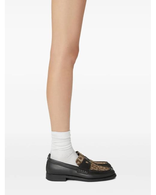 Gcds Black Wirdo Monogram-Print Loafers