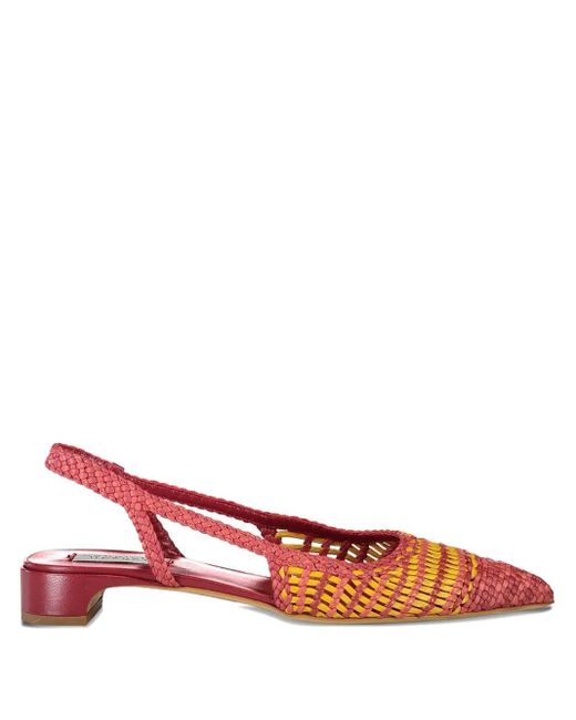 25Mm Perro Interwoven Slingback Pumps Gabriela Hearst de color Red