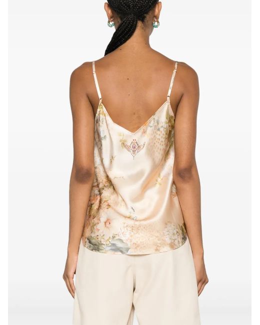 Camilla Natural V-Neck Top