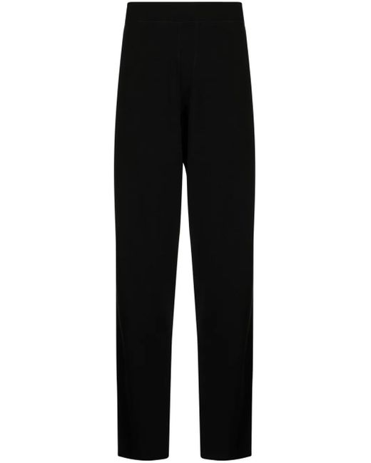 Brioni Black Elasticated-Waist Cotton-Cashmere Blend Trousers for men