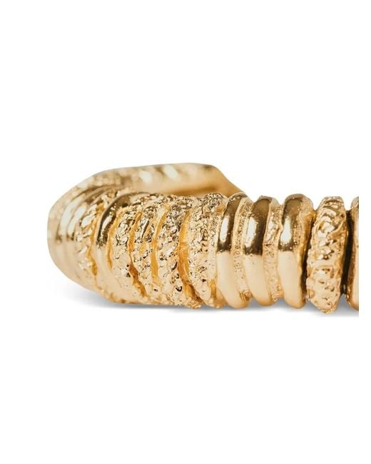 Paola Sighinolfi Metallic Capital Cuff Bracelet
