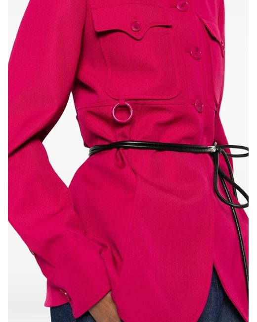 Zimmermann Pink Luna Flap-Pocket Jacket