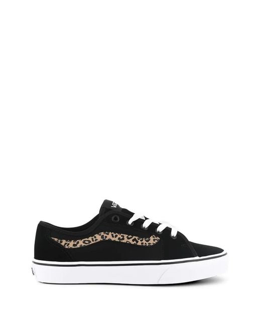 Vans Black Knu Skool Leopard Panel Sneakers