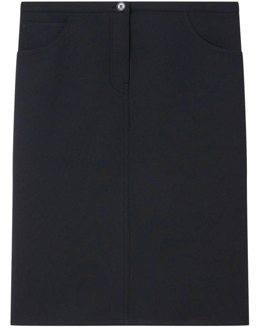 Courreges Blue Low-waist Midi Skirt