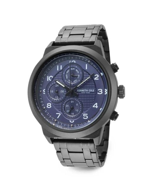 Kenneth Cole Blue Round-Face 47Mm Watch for men