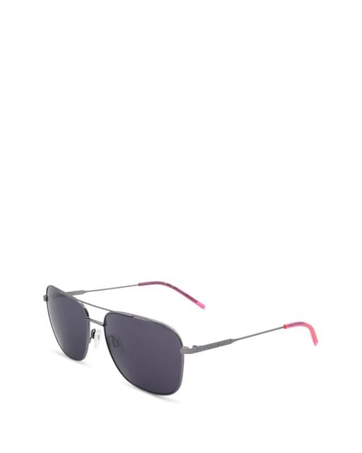 DKNY White Pilot-Frame Sunglasses