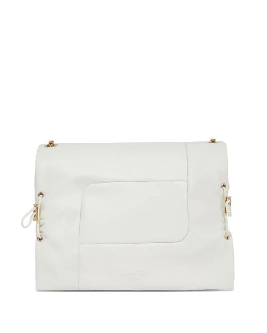 Lancel White Billie Flap Shoulder Bag