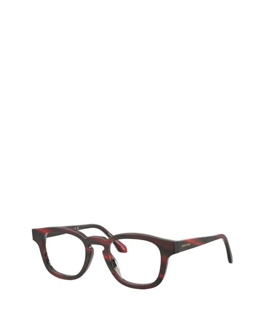 Giorgio Armani Black Round-Frame Tortoiseshell Glasses