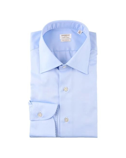 Borriello Blue Twill-Weave Shirt for men