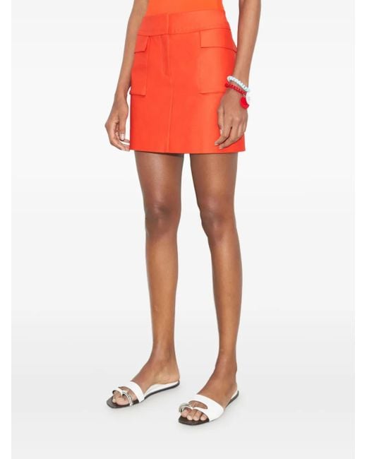 Minigonna Con Tasca Frontale di Tory Burch in Red